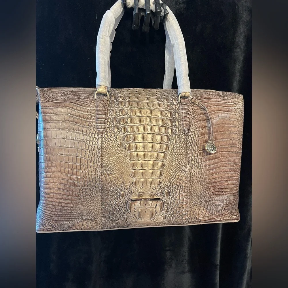 🤎BRAHMIN BRINDLE MELBOURNE Duxbury Weekender🤎NWT